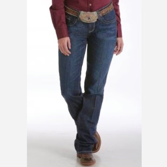 CINCH 15 (33) Women's Ada Relaxed August Dark Mid Rise Bootcut Jeans #MJ80252072 - Picture 1 of 11